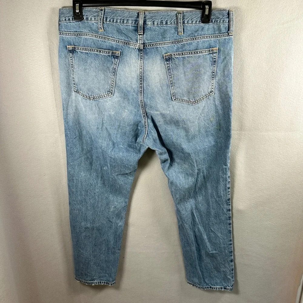 Old Navy Jeans Mens 42x30 Blue Skinny Built-In Tough‎ Denim Casual distressed